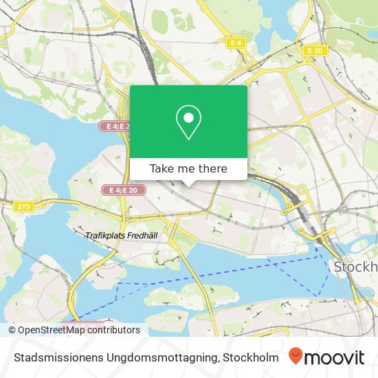 Stadsmissionens Ungdomsmottagning map