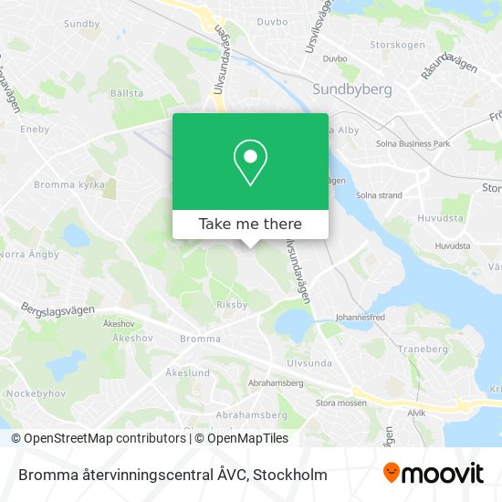 Bromma återvinningscentral ÅVC map