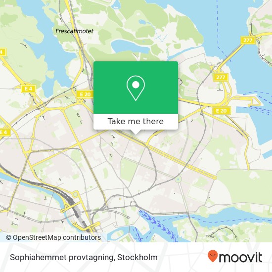 Sophiahemmet provtagning map