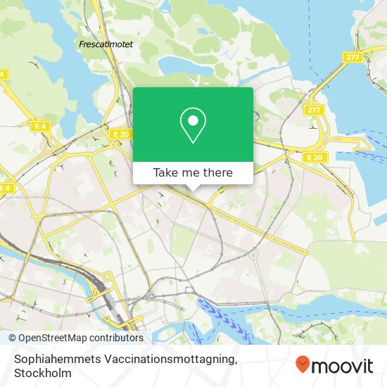 Sophiahemmets Vaccinationsmottagning map