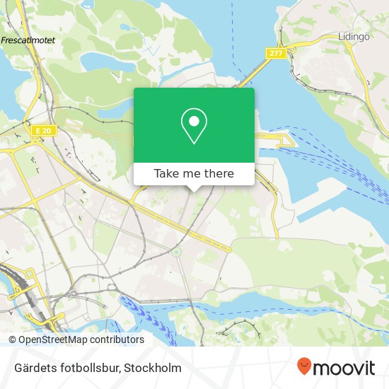 Gärdets fotbollsbur map