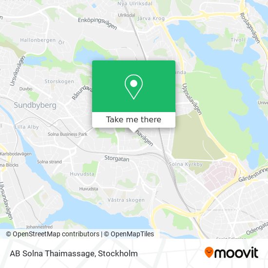 AB Solna Thaimassage map