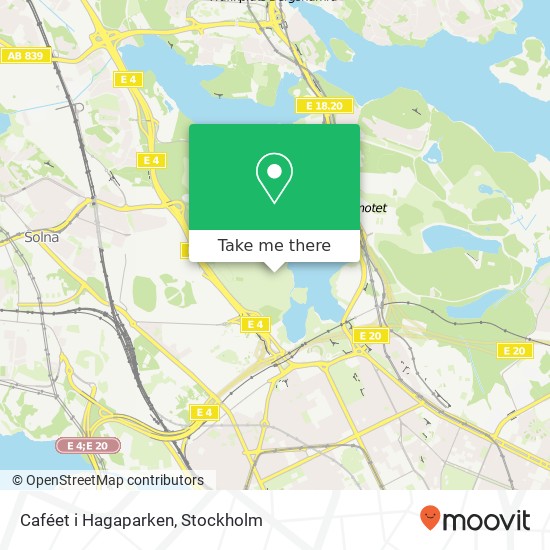 Caféet i Hagaparken map