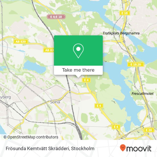 Frösunda Kemtvätt Skrädderi map