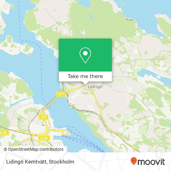 Lidingö Kemtvätt map