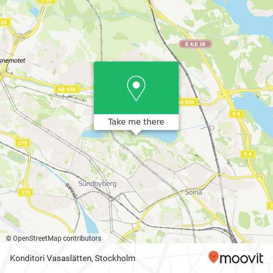 Konditori Vasaslätten map