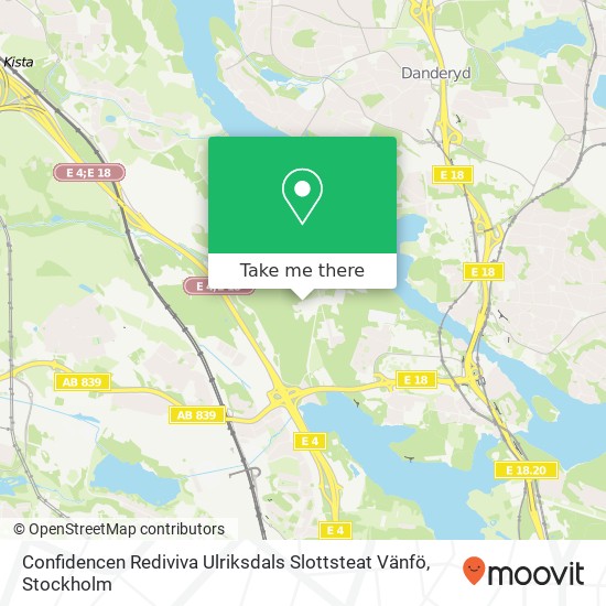 Confidencen Rediviva Ulriksdals Slottsteat Vänfö map