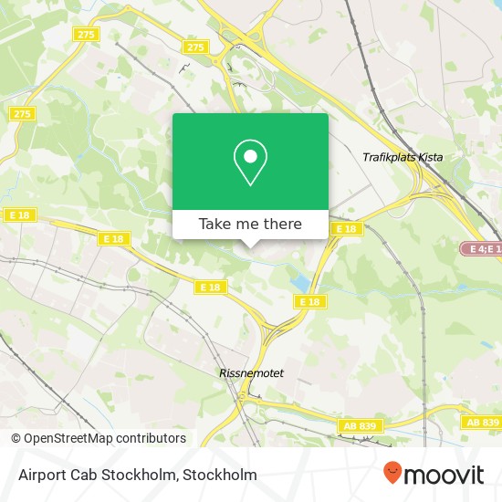 Airport Cab Stockholm map