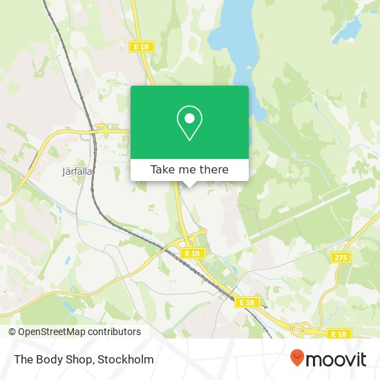 The Body Shop map