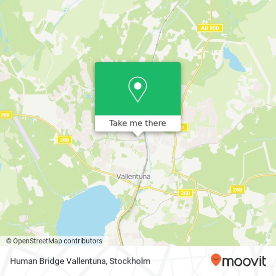 Human Bridge Vallentuna map