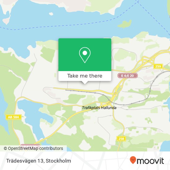 Trädesvägen 13 map