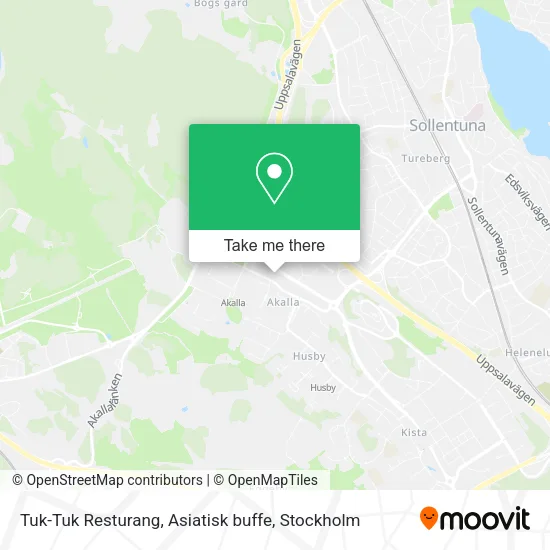 Tuk-Tuk Resturang, Asiatisk buffe map