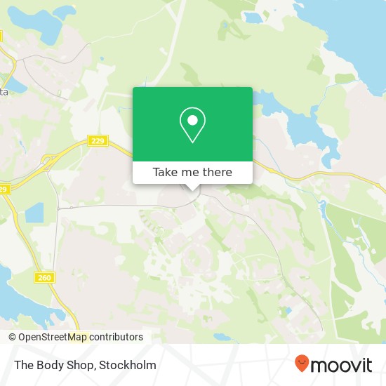 The Body Shop map