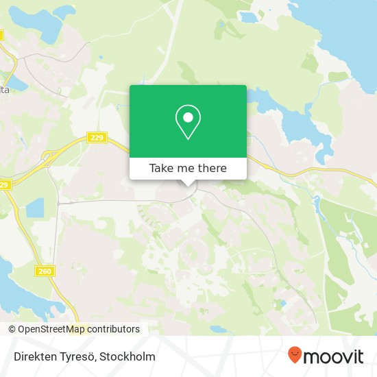 Direkten Tyresö map