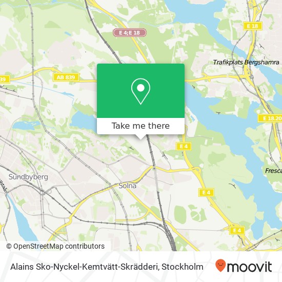 Alains Sko-Nyckel-Kemtvätt-Skrädderi map