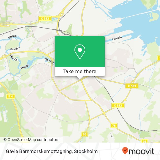 Gävle Barnmorskemottagning map