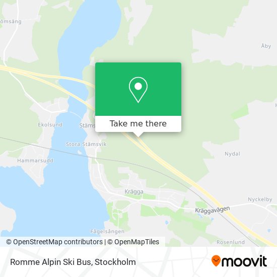 Romme Alpin Ski Bus map
