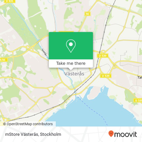 mStore Västerås map