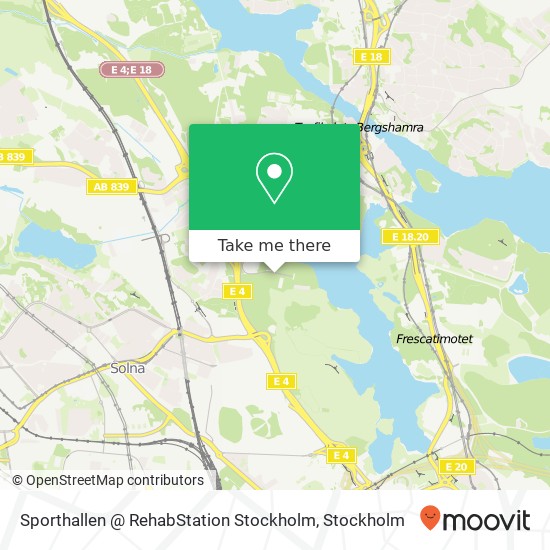 Sporthallen @ RehabStation Stockholm map