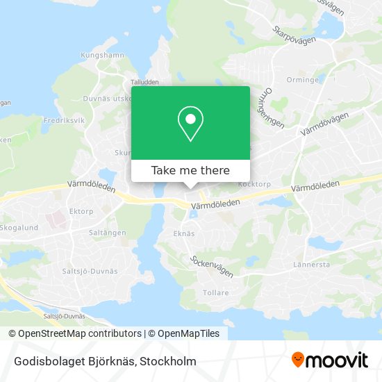 Godisbolaget Björknäs map