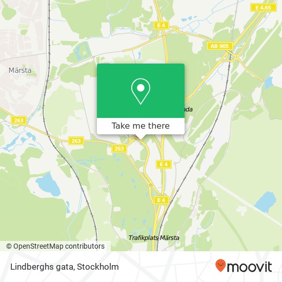 Lindberghs gata map