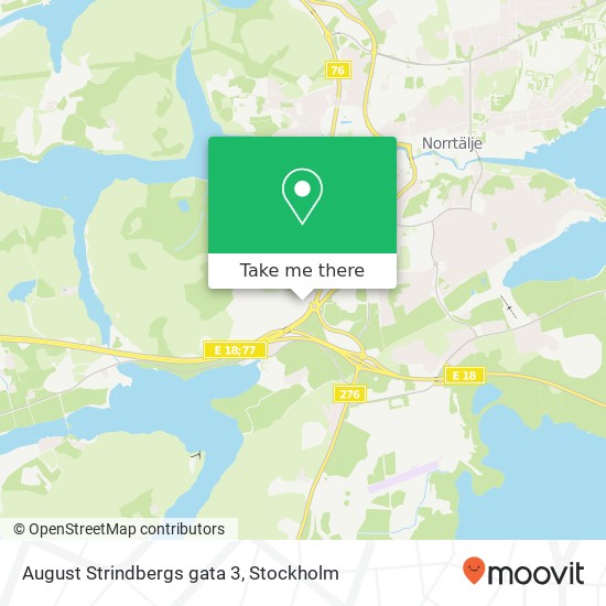 August Strindbergs gata 3 map