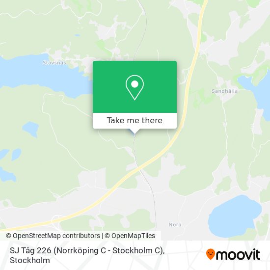 SJ Tåg 226 (Norrköping C - Stockholm C) map