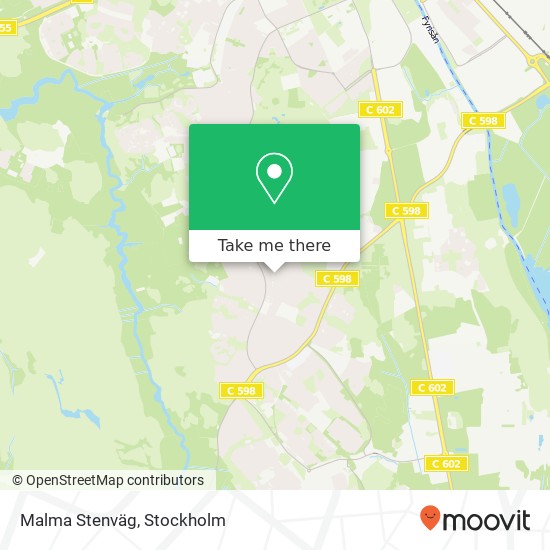 Malma Stenväg map