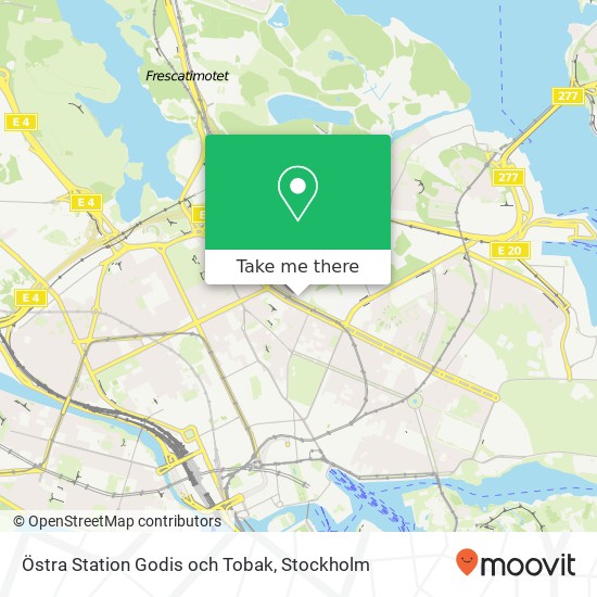 Östra Station Godis och Tobak map