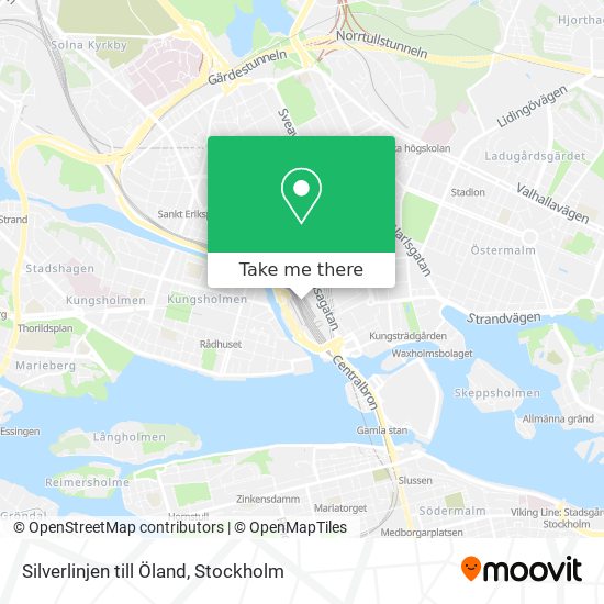 Silverlinjen till Öland map