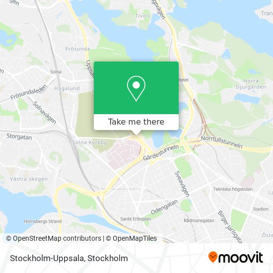 Stockholm-Uppsala map