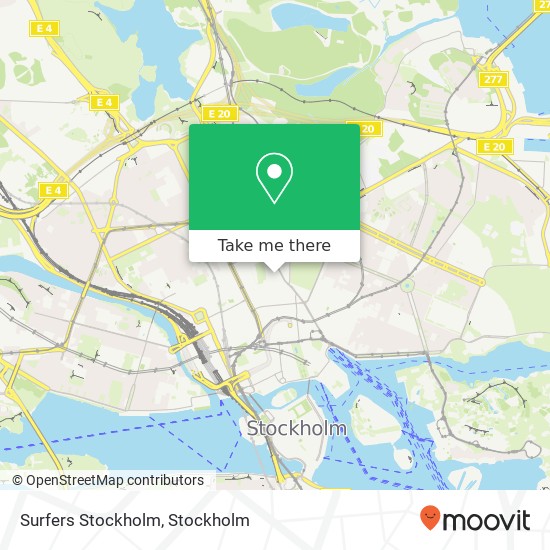 Surfers Stockholm map