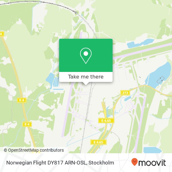 Norwegian Flight DY817 ARN-OSL map