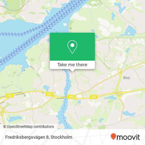 Fredriksbergsvägen 8 map
