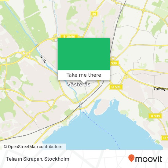 Telia in Skrapan map