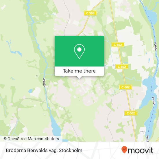 Bröderna Berwalds väg map