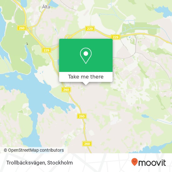 Trollbäcksvägen map