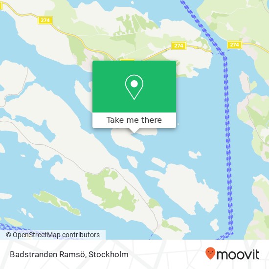 Badstranden Ramsö map