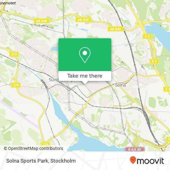 Solna Sports Park map