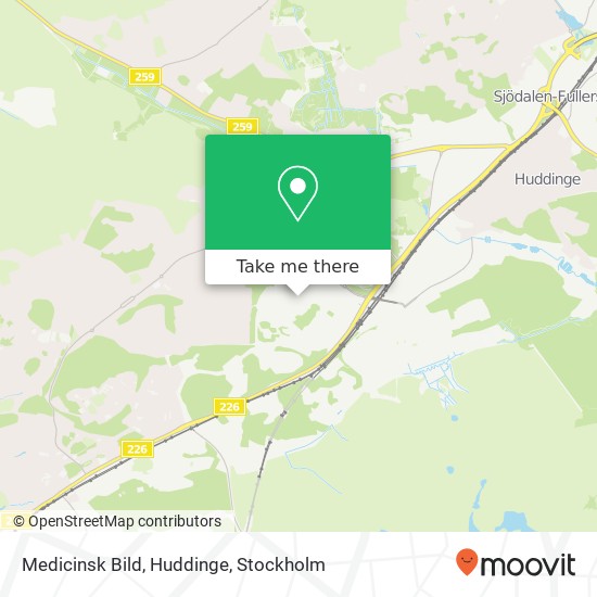 Medicinsk Bild, Huddinge map