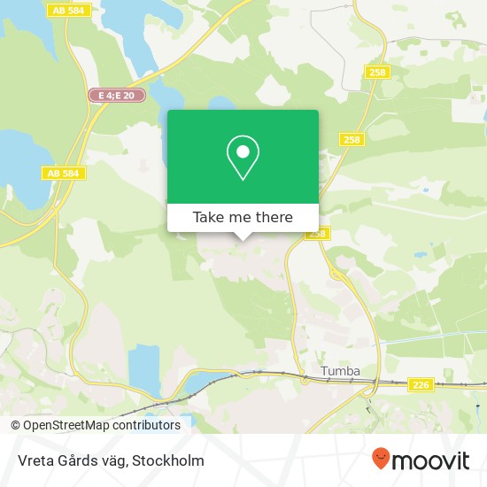 Vreta Gårds väg map