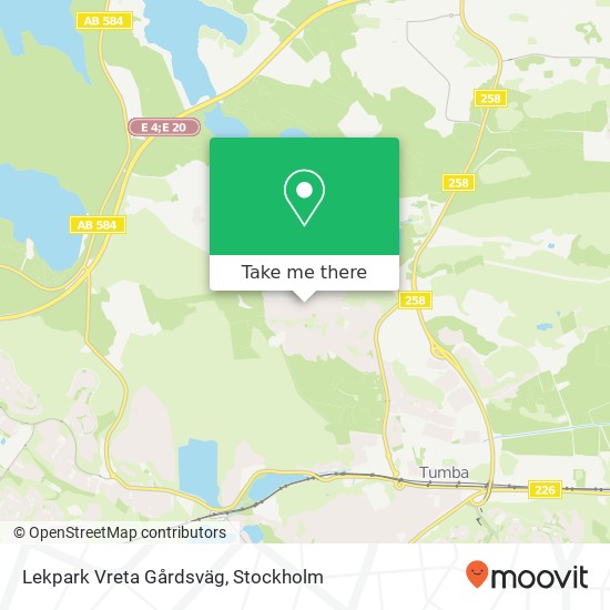 Lekpark Vreta Gårdsväg map