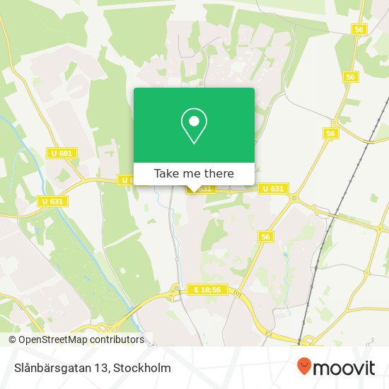 Slånbärsgatan 13 map