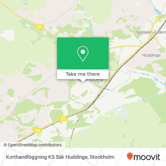 Korthandlöggning KS Säk Huddinge map