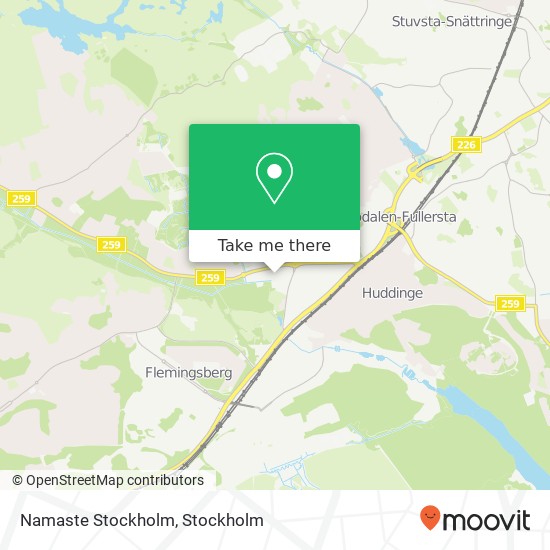 Namaste Stockholm map