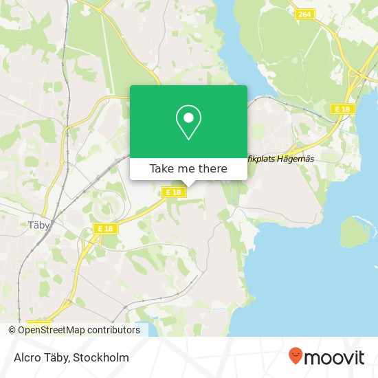 Alcro Täby map