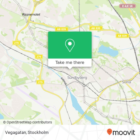 Vegagatan map