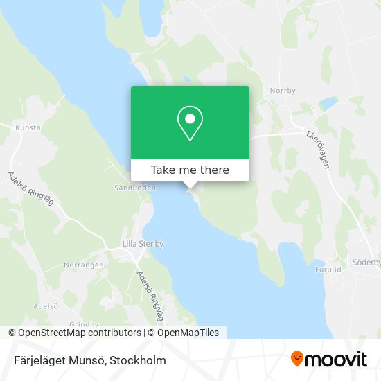 Färjeläget Munsö map