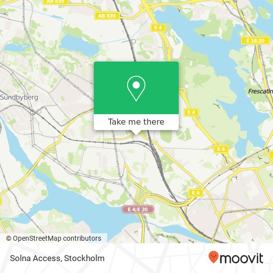 Solna Access map