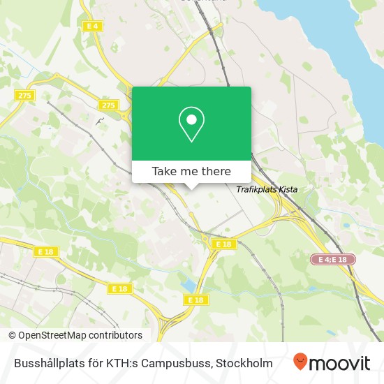 Busshållplats för KTH:s Campusbuss map